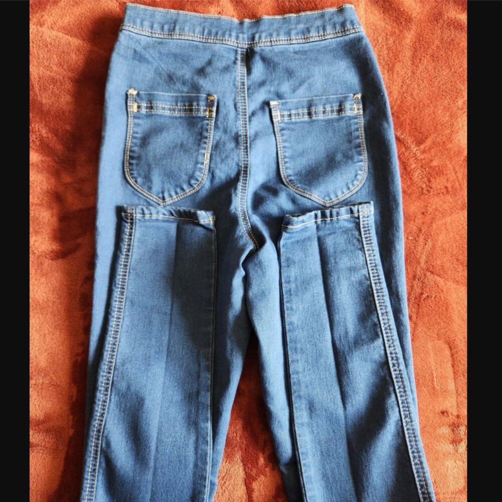 ASOS Denim High Waist Stretch Super Skinny Jeans w/ Creased Legs. Size 25/34